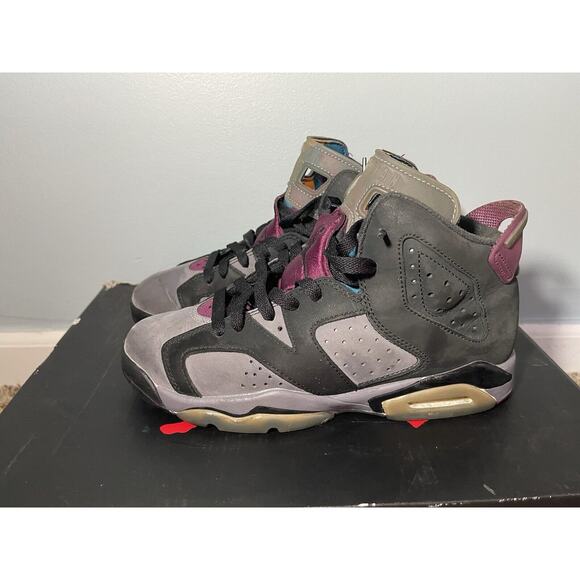 Nike Air Jordan 6 Retro Size 5Y Black Bordeaux Lt Graphite CT8529 063 - Picture 1 of 7